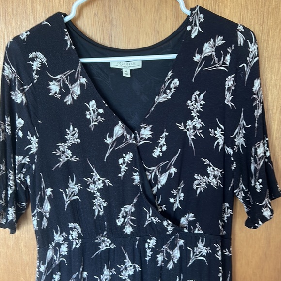 Neutral Floral Polagram Dress - Picture 4 of 5